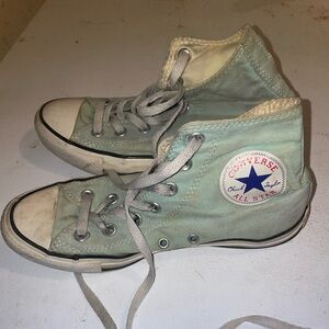 Teal/seafoam green high top converse